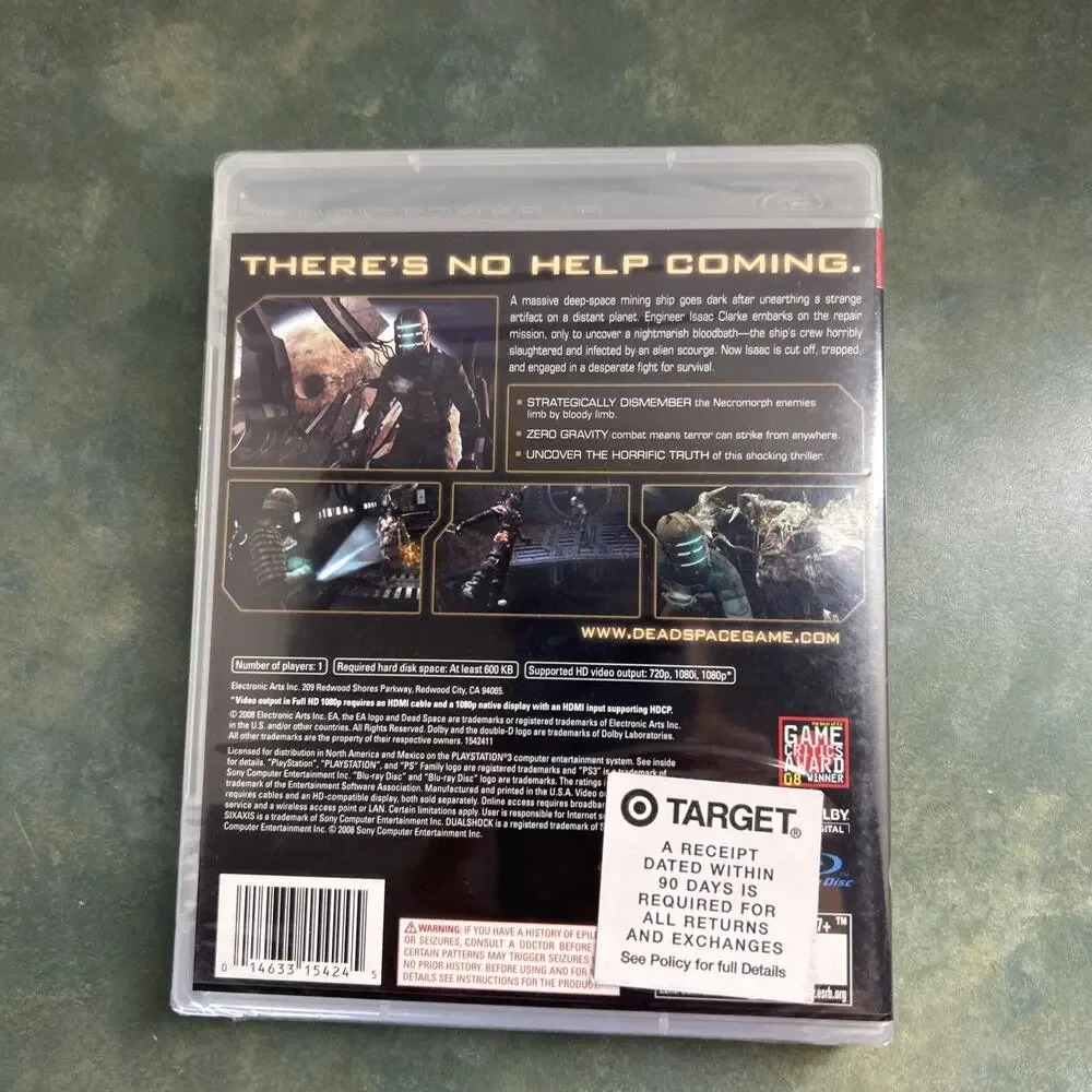 Dead Space PS3 PlayStation 3 2008 EA New Sealed Shrink Wrap Torn Sticker READ